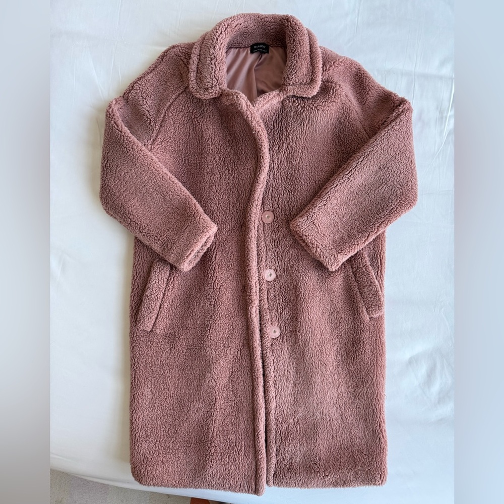 Bardot Pink Teddy Coat